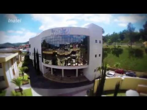 Vista do campus do Inatel no vídeo institucional