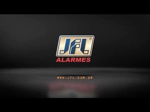 Marca JFL Alarmes na capa do vídeo institucional